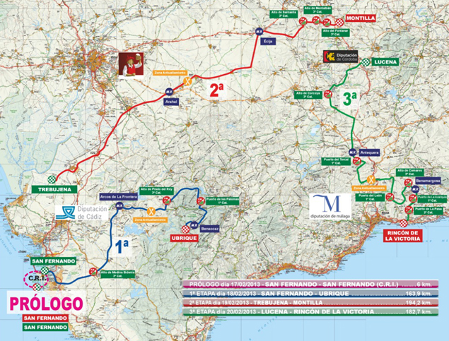 2013  Ruta del Sol map